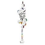 Ielādēt attēlu galerijas skatītājā, Saules Ķērājs Metal Lotus, Crystal Ball &amp; 7 Chakra Feng Shui / Vastu
