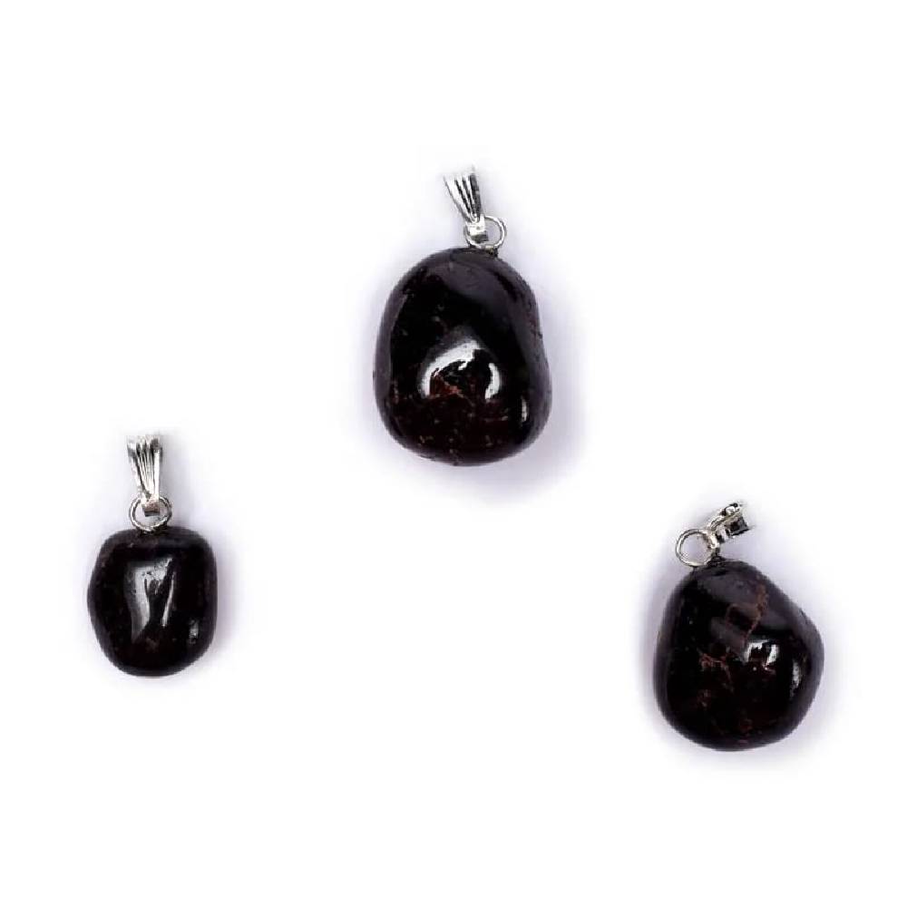 Garnet gemstone pendant pin drilled 1.5cm - 3cm