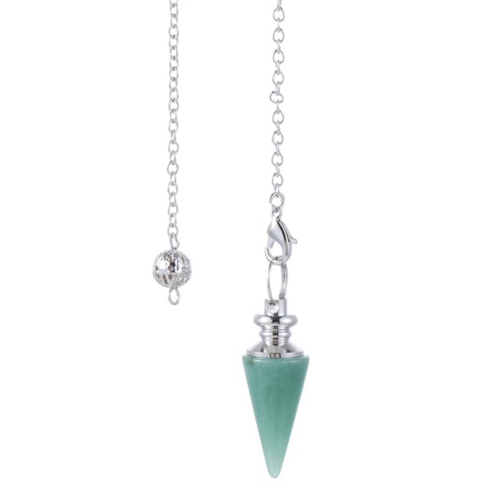 Svārsts Aventurīns / Zaļais Aventurīns / Green Aventurine Conical Pendant Healing Crystal