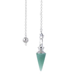 Ielādēt attēlu galerijas skatītājā, Svārsts Aventurīns / Zaļais Aventurīns / Green Aventurine Conical Pendant Healing Crystal
