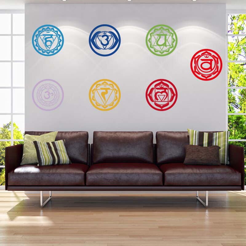 Sienas uzlīmju komplekts - 7 čakras