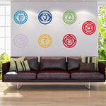 Ielādēt attēlu galerijas skatītājā, Sienas uzlīmju komplekts - 7 čakras
