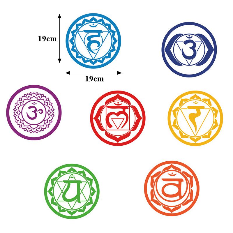 Sienas uzlīmju komplekts - 7 čakras