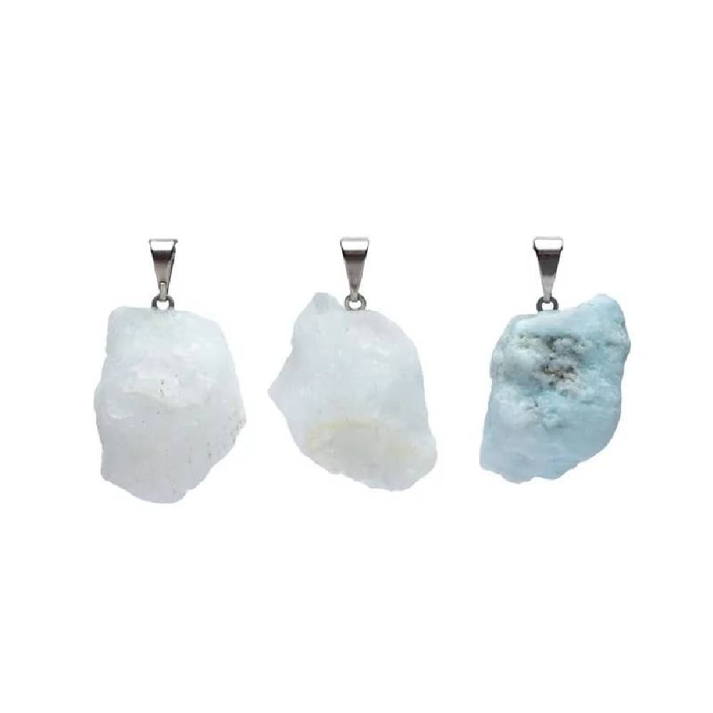Hemimorphite rough gemstone pendant 2cm - 2.5cm
