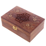 Ielādēt attēlu galerijas skatītājā, Koka kastīte ēterisko eļļu uzglabāšanai Sheesham Wood Essential Oil Box - Oriental
