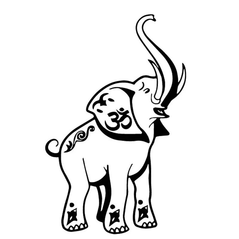 Auto / Logu vinila uzlīme "OM Elephant"