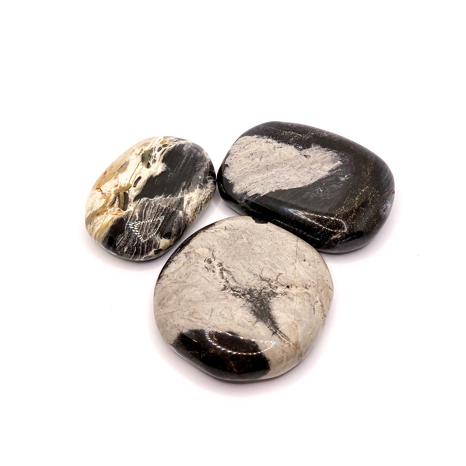 Akmens Ahāts / Silver Leaf Agate Chakra Stone 35-45mm