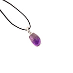 Load image into Gallery viewer, Amethyst gemstone pendant pin drilled cap 10-30mm - 1gab
