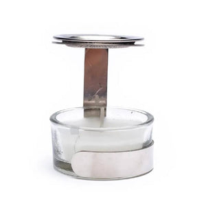 Incense holder stainless steel with candle glass