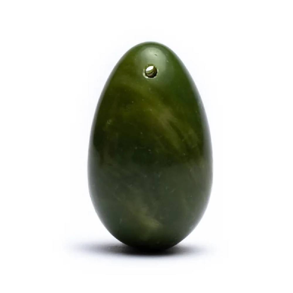 Akmens Nefrīts / Yoni Ola Nefrīts / Yoni Egg Green Jade with Hole 2x3cm / 2.5x4cm / 3x4.5cm