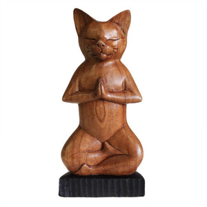 Koka Figūriņa Yoga Cat - Lotus 31x13.5x6cm