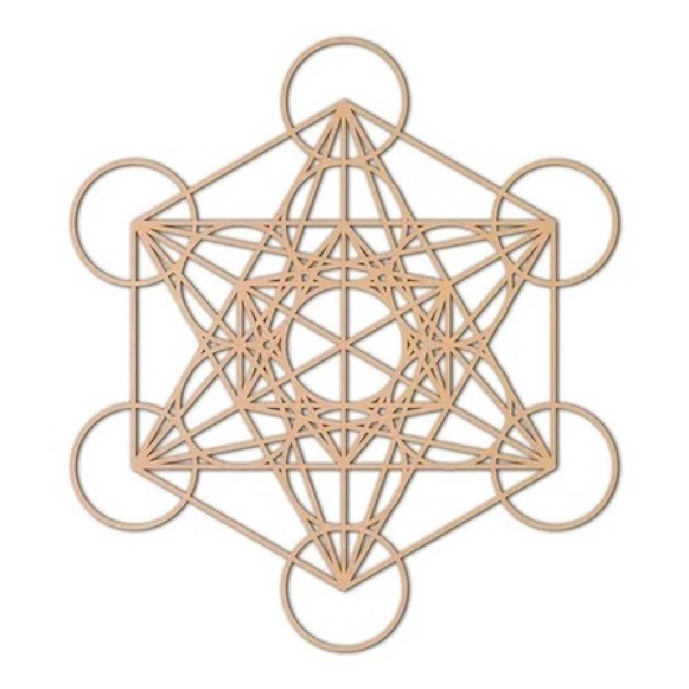 Koka Kristāla Režģis Metatron's Cube Ø10cm