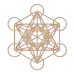 Ielādēt attēlu galerijas skatītājā, Koka Kristāla Režģis Metatron&#39;s Cube Ø10cm
