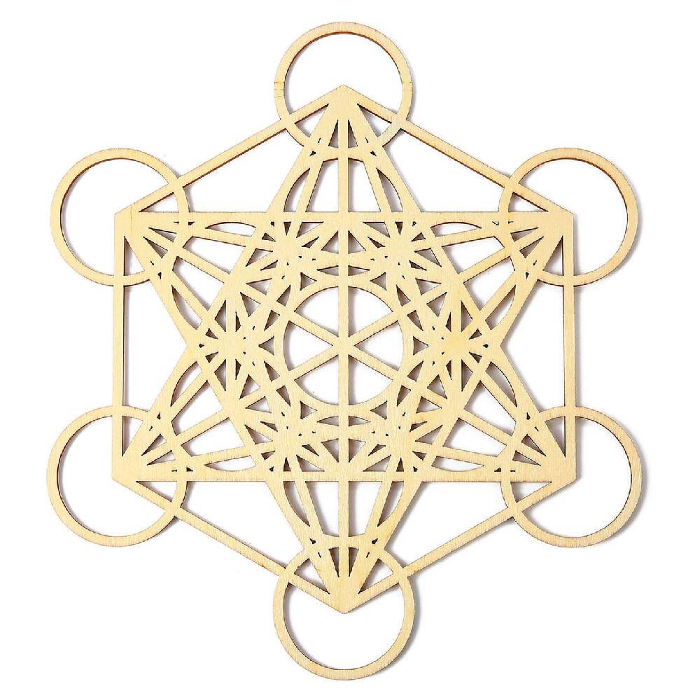 Koka Kristāla Režģis Metatron's Cube Ø10cm