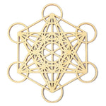 Ielādēt attēlu galerijas skatītājā, Koka Kristāla Režģis Metatron&#39;s Cube Ø10cm
