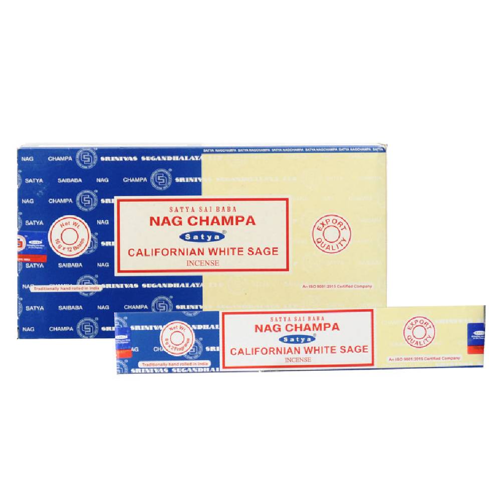 Smaržkociņi Nag Champa & Californian White Sage / Kalifornijas Salvija 8grx2