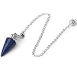 Ielādēt attēlu galerijas skatītājā, Svārsts Lazurīts / Lapis Lazuli Conical Pendant Healing Crystal
