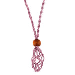 Ielādēt attēlu galerijas skatītājā, Pītais un regulējamais kulons akmeņiem
