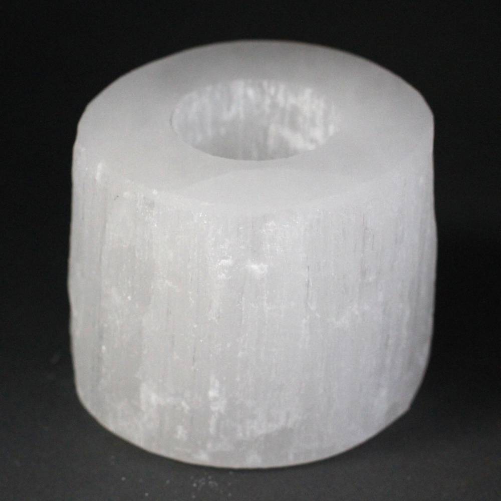 Svečturis Selenīts / Selenite Cylinder Candle Holder 8cm / 10cm / 15cm / 20cm