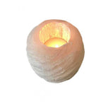 Загрузить изображение в средство просмотра галереи, Svečturis Selenīts / Selenite Snowball Candle Holder 8cm
