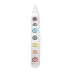 Ielādēt attēlu galerijas skatītājā, Akmens Selenīts / Sejas un Ķermeņa Masieris Selenīts / Selenite 7 Chakra 15cm
