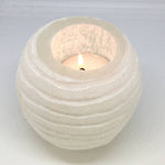 Загрузить изображение в средство просмотра галереи, Svečturis Selenīts / Selenite Snowball Candle Holder 8cm

