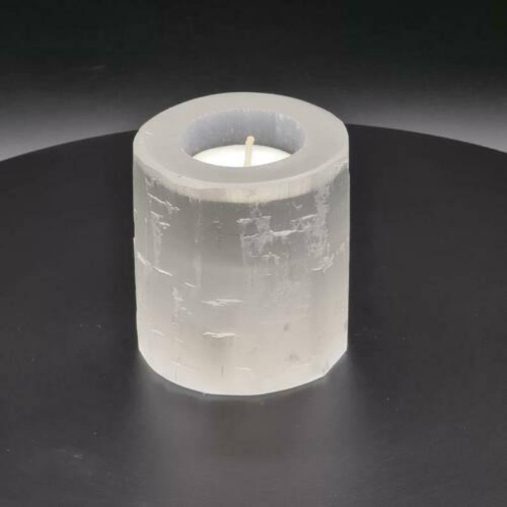 Svečturis Selenīts / Selenite Cylinder Candle Holder 8cm / 10cm / 15cm / 20cm