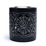 Load image into Gallery viewer, Incense &amp; oil burner soapstone black 11cm 
