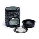 Load image into Gallery viewer, Incense &amp; oil burner soapstone black 11cm 
