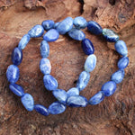 Ielādēt attēlu galerijas skatītājā, Rokassprādze Sodalīts Brazīlija / Sodalite Tumbled Stones
