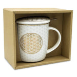 Load image into Gallery viewer, Tea Infuser Mug Flower of Life 400ml
