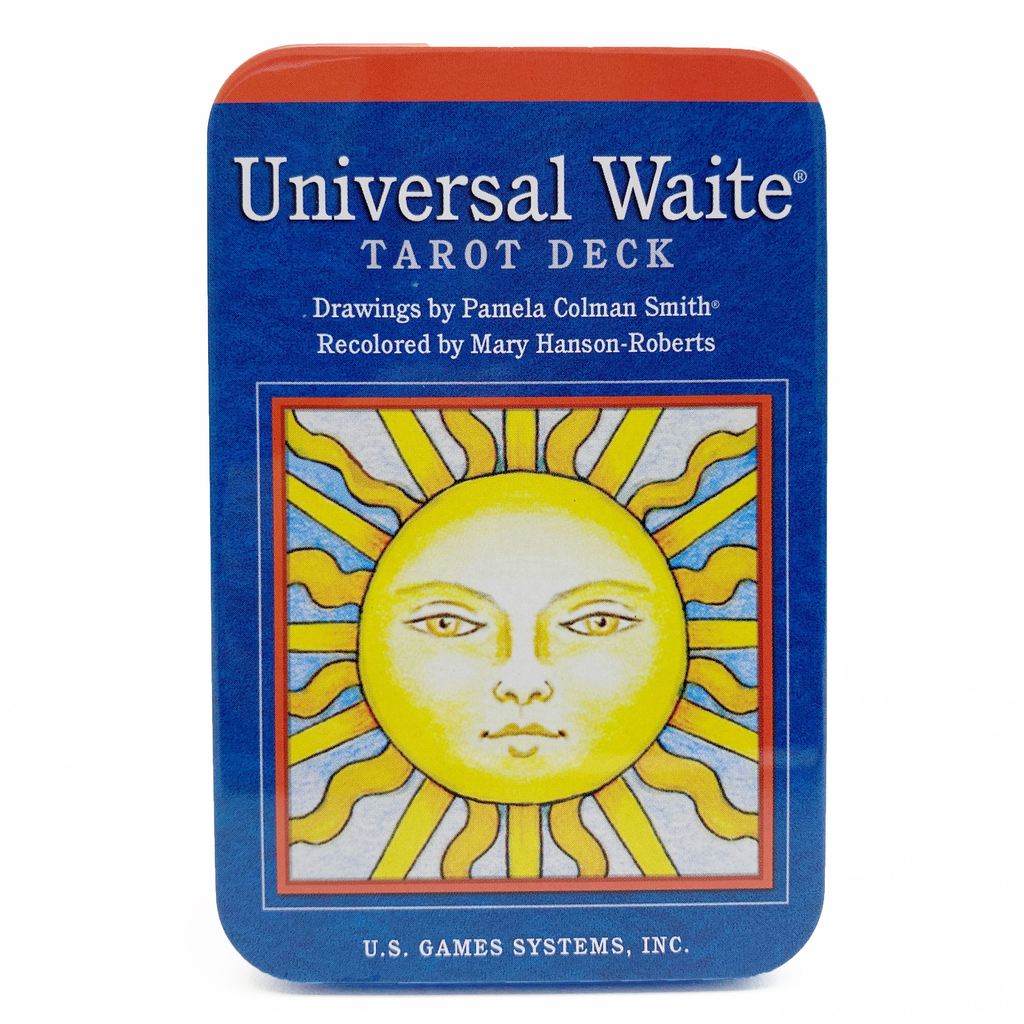 Universal Waite Tarot Deck Tin Box / Taro Kārtis Metāla Kastītē