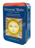 Ielādēt attēlu galerijas skatītājā, Universal Waite Tarot Deck Tin Box / Taro Kārtis Metāla Kastītē
