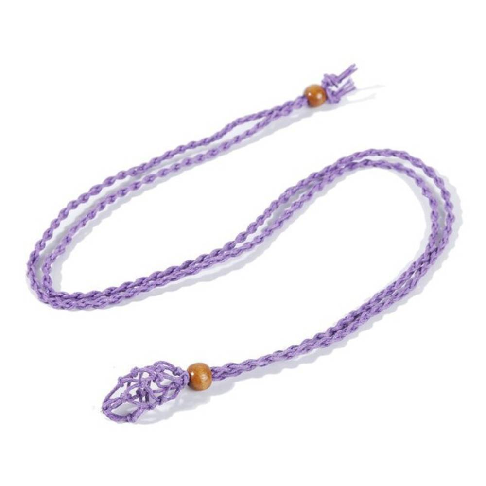 Pītais un regulējamais kulons akmeņiem