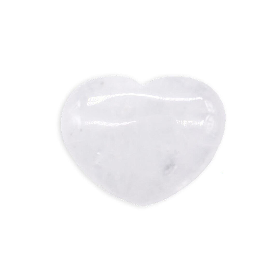 Stone Clear Quartz Heart 40x50x10mm