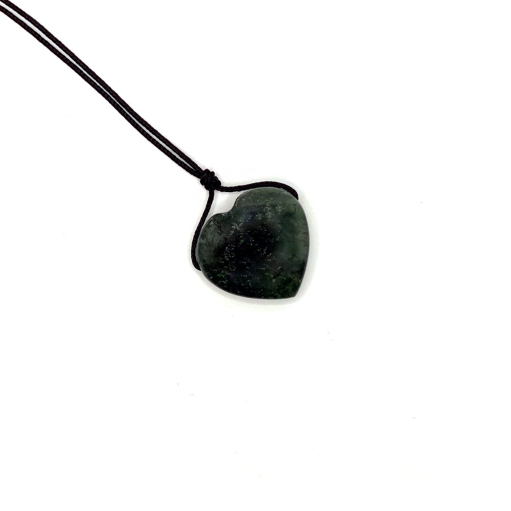 Kulons Ahāts / Sūnu Ahāts / Moss Agate Heart 20mm