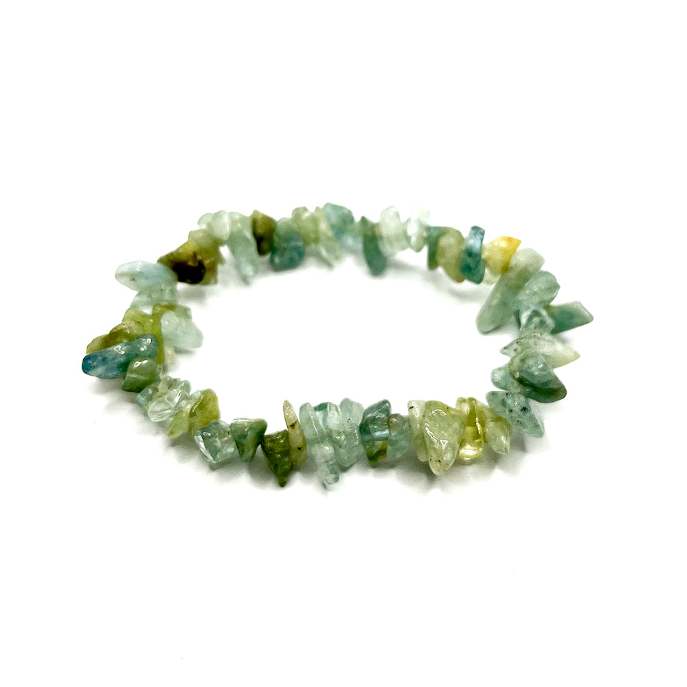 Stone Bracelet Aquamarine Chips