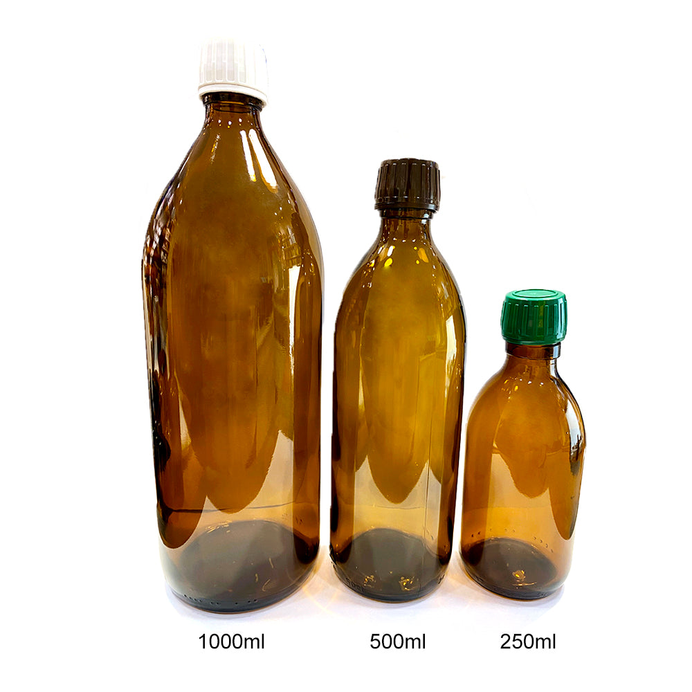 Stikla pudele ar skrūvējamu vāciņu 250-1000ml