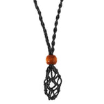 Ielādēt attēlu galerijas skatītājā, Pītais un regulējamais kulons akmeņiem
