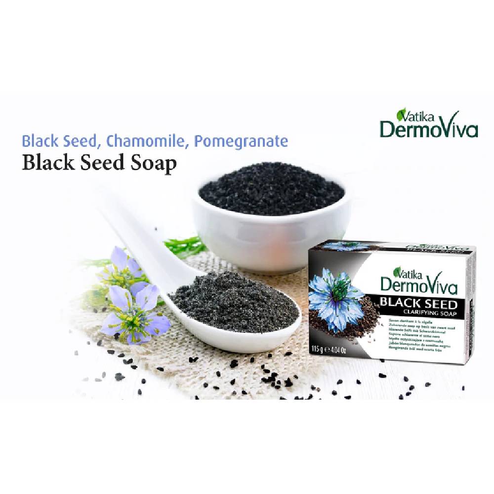 Ziepes ar Melno Ķimeni / Black Seed Clarifying Soap Vatika DermoViva 115gr