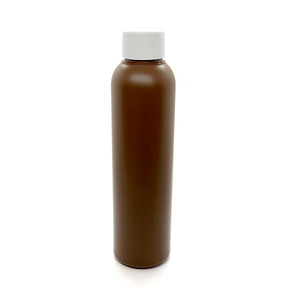 Brown plastic bottle with cap 150ml