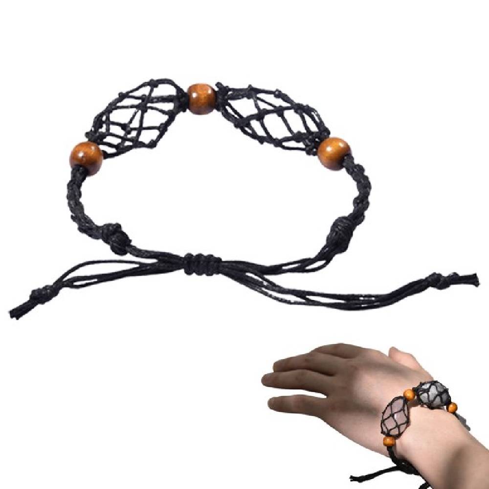 Pīta regulējama rokassprādze akmeņiem