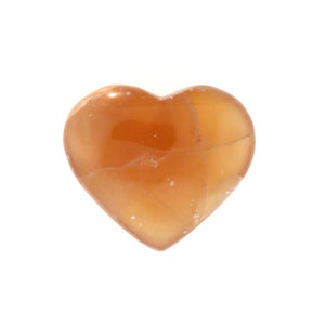 Akmens Kalcīts / Dzintara vai Medus Kalcīts Afganistāna / Honey Calcite Heart Worry Stone 50-55mm