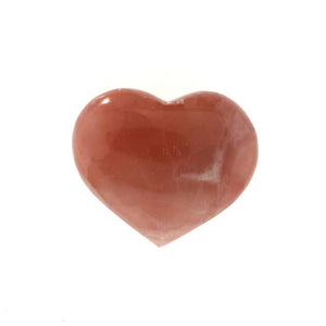 Honey calcite heart worry stone 50-55mm 

