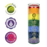 Load image into Gallery viewer, Chakra candle 7 Chakras with essential oils 21x6.5cm
