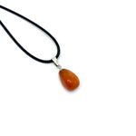 Load image into Gallery viewer, Carnelian gemstone pendant pin drilled cap 10-25mm - 1gab
