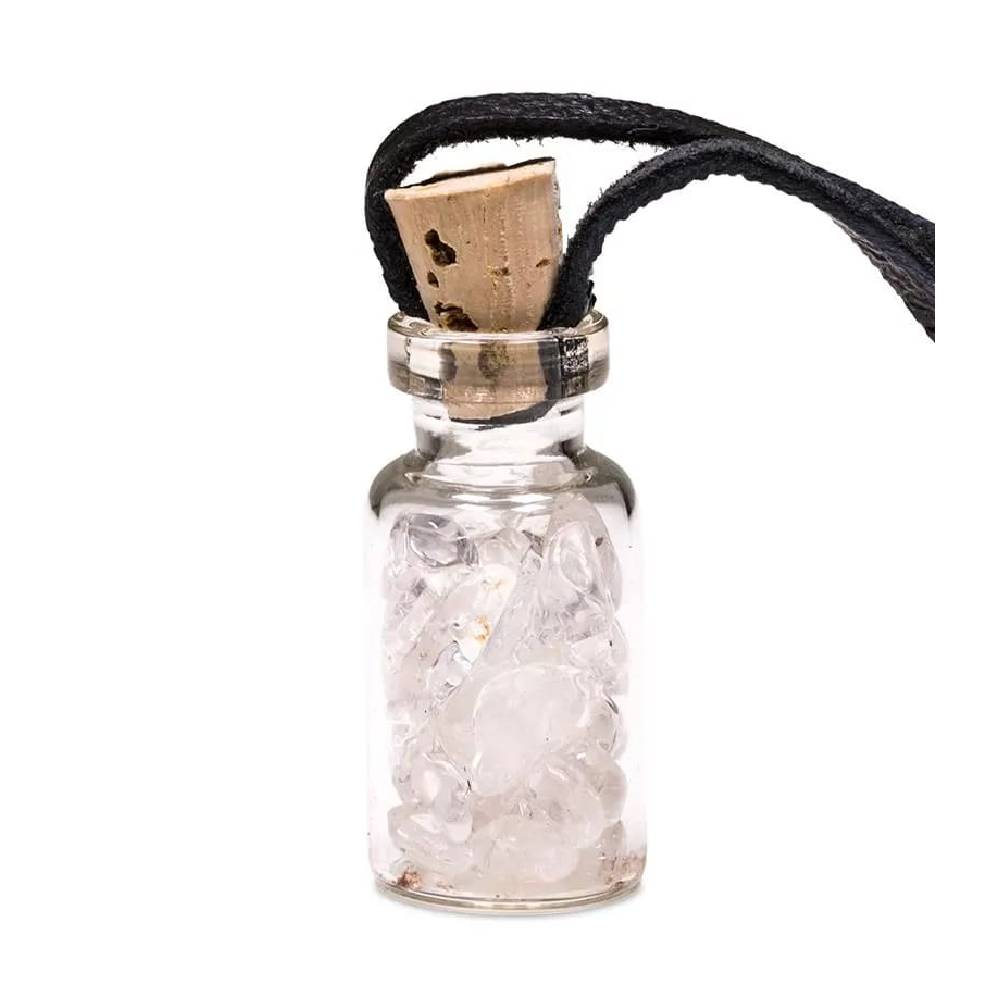 Stikla Pudelīte Kalnu Kristāls / Clear Quartz or Rock Crystal 3.6cm