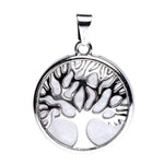 Load image into Gallery viewer, Tree of life pendant with rock crystal 3cm 
