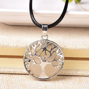 Tree of life pendant with rock crystal 3cm 