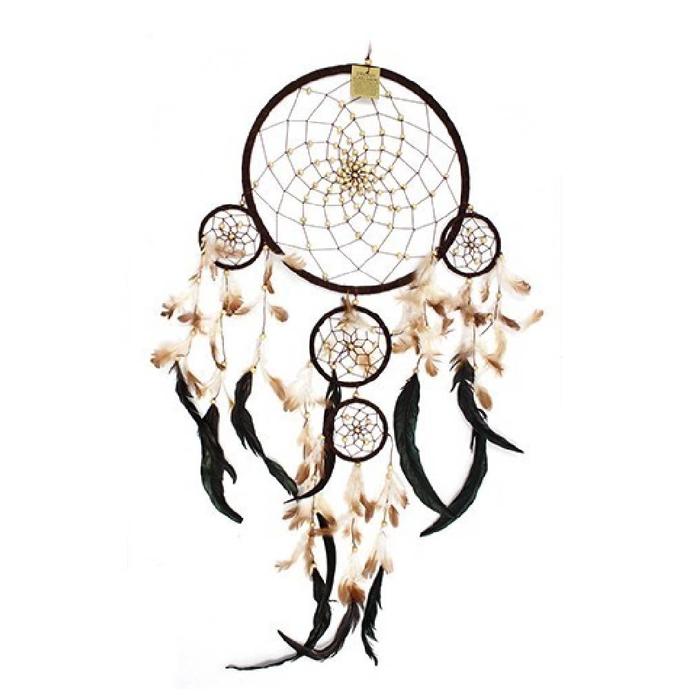 Sapņu Ķērājs Bali Dreamcatcher Krēma / Kafijas / Šokolādes Brūnā Krāsa Ø17cm